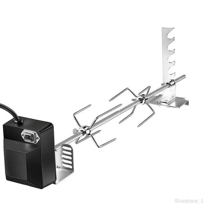 Barbecue à rôtisserie automatique - BBQ Spit - 68cm - Retournement automatique - Sur chariot