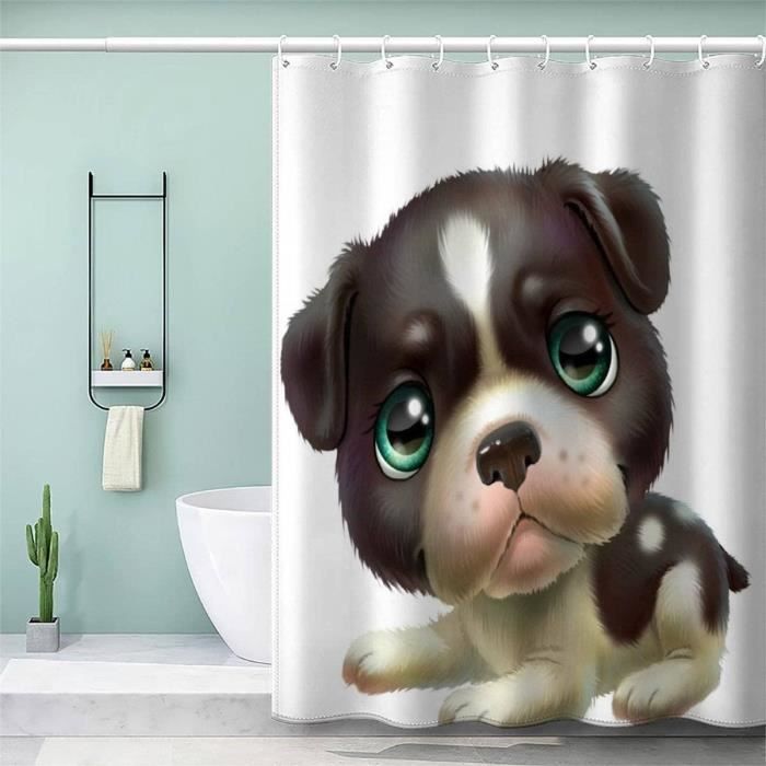 Rideau De Douche Rideau De Bain, Chickw1 3D Flamant Impression Imperméable Anti-moisissure Polyester Tissu Lavable Rideau Avec 12 Crochets Pour Salle De Bain Baignoire (Aquarelle,150x180cm