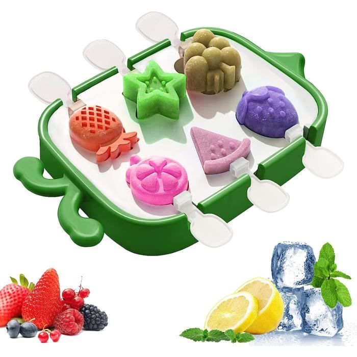 CIYIN Moule à Glace Silicone 8 Pièces Avec Couvercle – Popsicles Réutilisables Sans BPA Pour Yaourt, Sorbet, Jus & Glace Maison