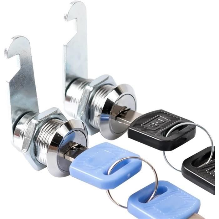 Cylindre De Serrure 22 X 16 Mm - Pour Armoire, Boîte Aux Lettres - Alliage Aluminium/laiton - Neuf