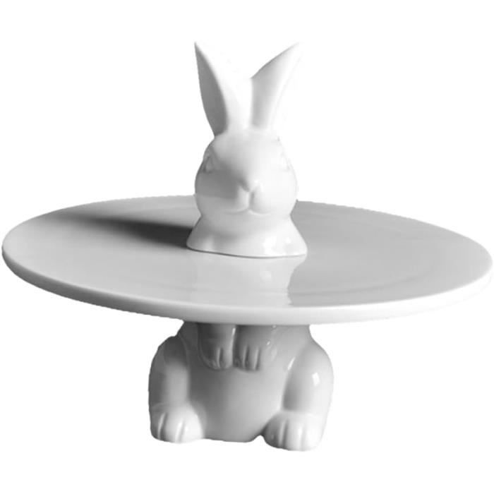 Présentoir À Gâteaux Or Bordé En Céramique Carré Gâteau Pieds Plateau