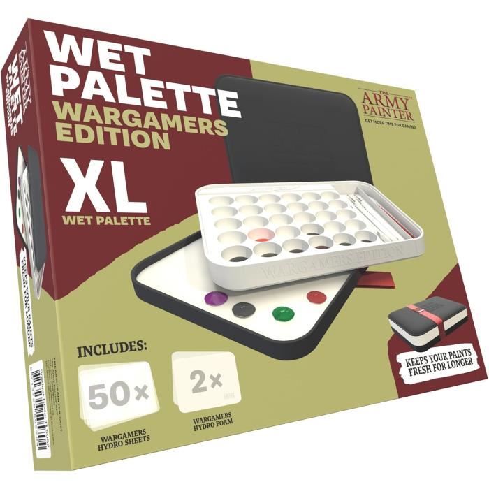 Wargamers Edition Palette Humide Xl Pour Peintures Acryliques Comprenant 50  Feuilles Hydro Foams Et Un Guide De Peinture Grat[V86] - Cdiscount Jeux -  Jouets