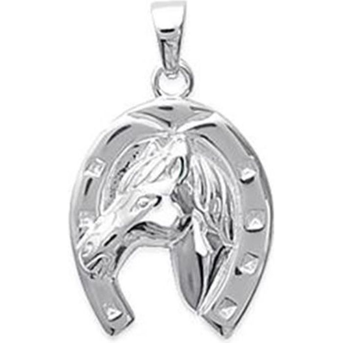 Pendentif Fer à Cheval Et Signe Sagittaire En Argent Massif - Collier Vintage