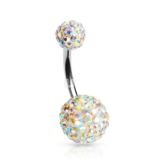 achat Piercing arcade acier à filetage interne et boules