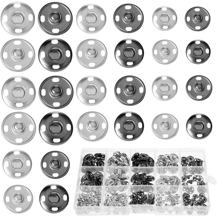 12 Jeux De Boutons-pression Métal 21 Mm à Coudre - DIY Vêtements Sacs