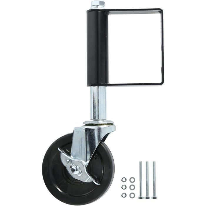 Roulette De Portail En Caoutchouc Antifriction – Remplacement Pour Porte, Clôture, Meuble (lot Avec Vis)