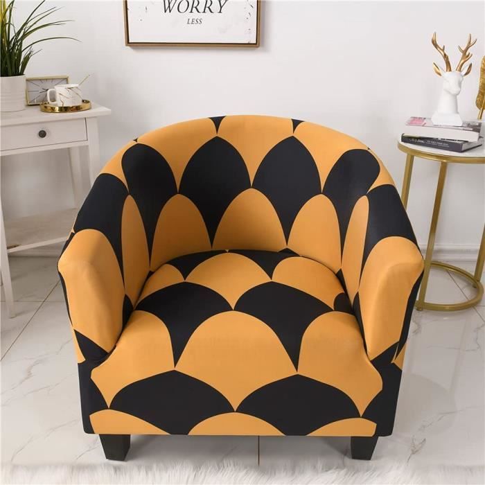 Housse De Fauteuil Chesterfield Highdi - Extensible Antidérapante - Lavable - Protection Enfants/Animaux - Champ Vert