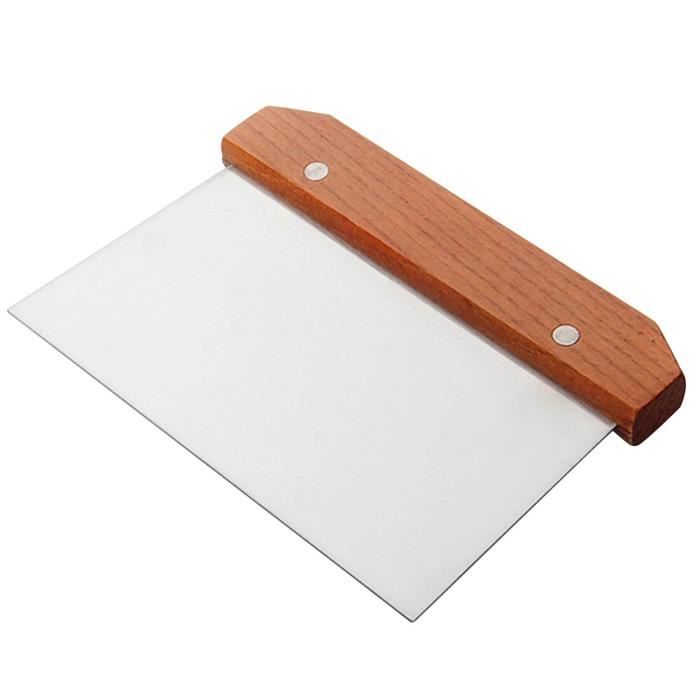 Grattoir à Pâte Inox - 14,5 Cm - Pour Pâte, Légumes, Cuisine - Design Ergonomique - Ustensile Multifonction