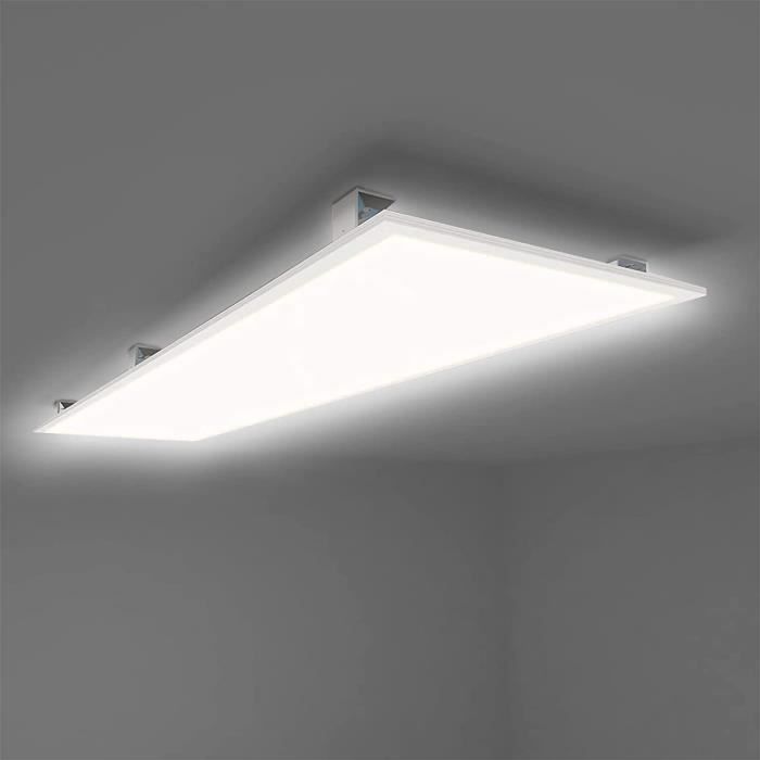 Panneau LED 120x30cm, Dalle Lumineuse Plafonnier LED Encastré, Suspension  Lampe de plafond, éclairage pour bureau, salle à man[1091] - Cdiscount  Maison