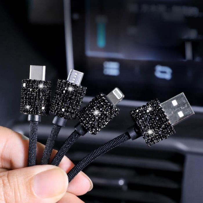 Rallonge Electrique 3 En 1 CHEVVY - 30cm - Prise EU - 250V/2.5A - Pour TV, PC, Moniteur - Noir - Câble Souple