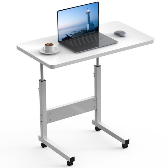 Table D’appoint Réglable En Hauteur Rolanstar – Plateau Inclinable, Roulettes Freinables, Double Surface (chêne Clair)
