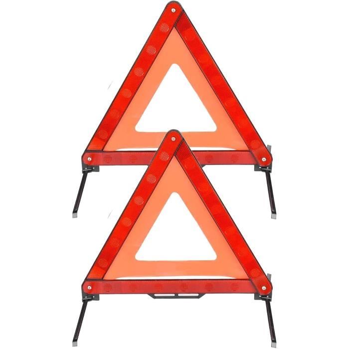 2 Pièces Triangle D'avertissement Réfléchissant, Triangle Réfléchissant D'avertissement d'urgence, Triangles de Signalisation p[219]