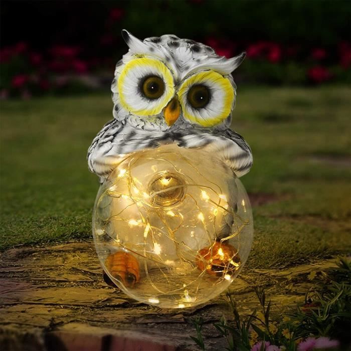 2x DEL Solaire Extérieure Piquet Steck feux Hibou Oiseau Decoration personnage Jardin Lampes