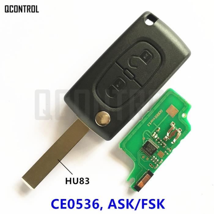 Taille CE0536 SIGNAL FSK clé télécommande de voiture, pour PEUGEOT 207 208 307 308 Partner (CE0536 ASK-FSK, HU83)