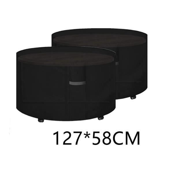 Housse De Protection Pour Plaque De Feu Ronde 80 Cm – Tissu Oxford 420D Imperméable, Anti-UV, Avec Cordon De Serrage - 10