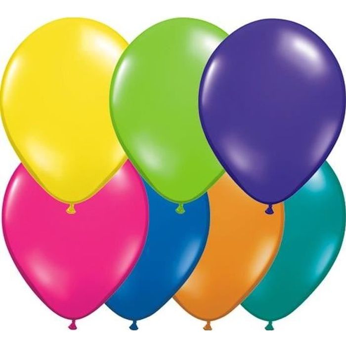 Ballons de baudruche multicolores