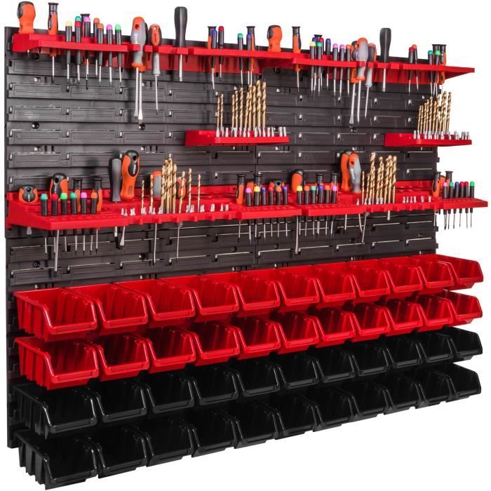 Étagère murale - Botle - 44 pcs - 115x78 cm - Plastique - Rangement optimisé