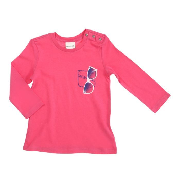 Diesel T Shirts Bebe Fille Rose Fluo Cdiscount Pret A Porter