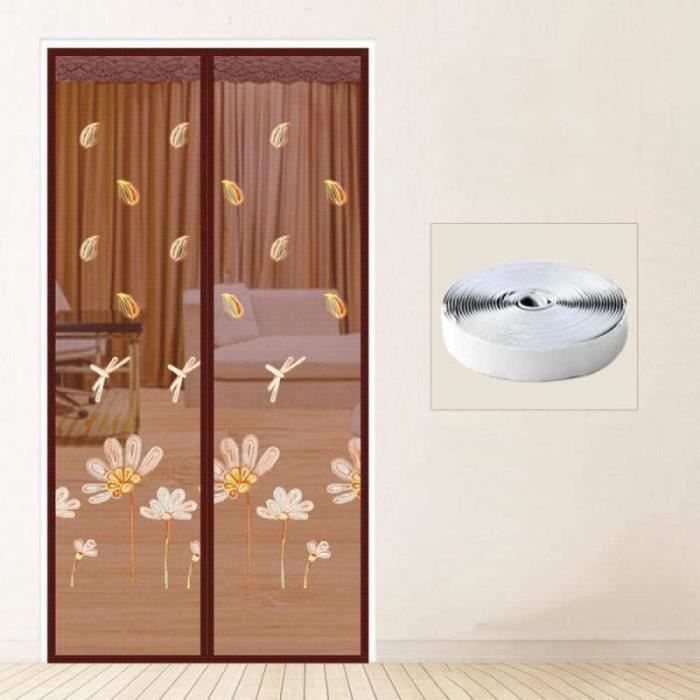 Moustiquaire Magnétique Rideau Blanc 210x180cm Moustiquaire