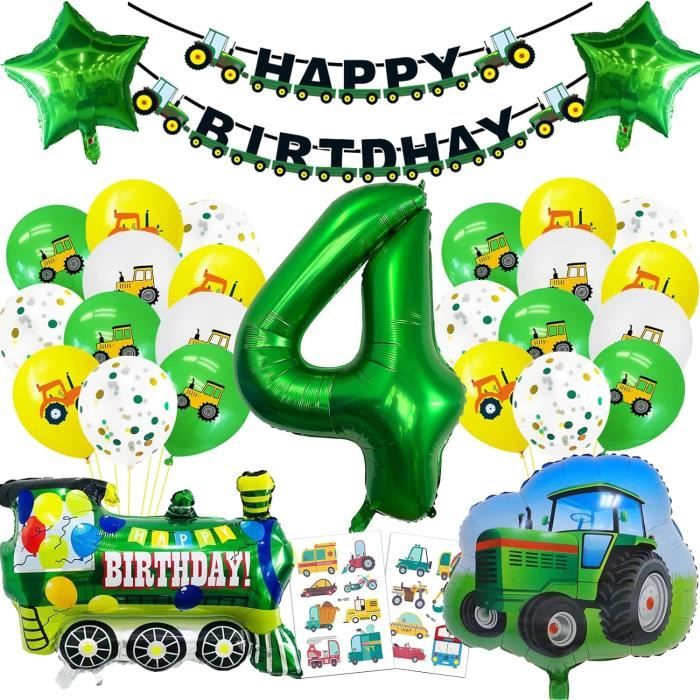 Tracteur Décoration Anniversaire 2 Ans Set Ballon Tracteur Décoration