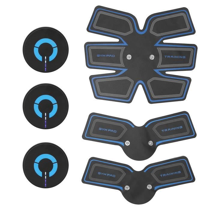 Stimulateur Musculaire ABS - Ceinture Tonifiante Fitness - Noir - Réglable - Pour Abdominaux Et Plus