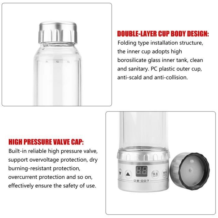 Borvat® | Bouilloire de voiture | 450ml | 12V | Thermos électrique en acier inoxydable