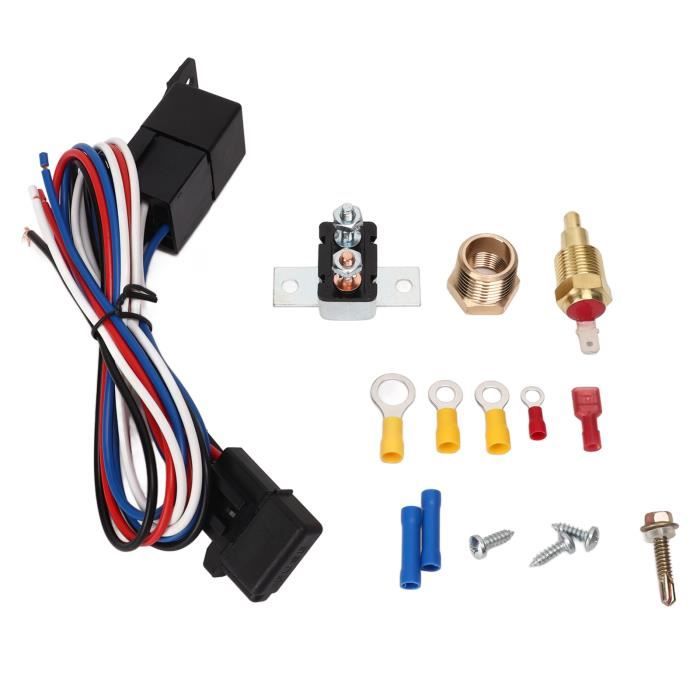 Garosa Fan Thermostat Control Relay Wire Kit, Electric Fan Relay Kit