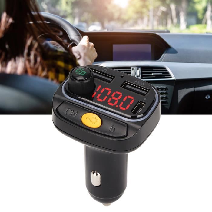 Griwiuiowe Émetteur Fm Bluetooth Pour Voiture Lecteur Mp3 Bluetooth Pour Voiture Chargeur De