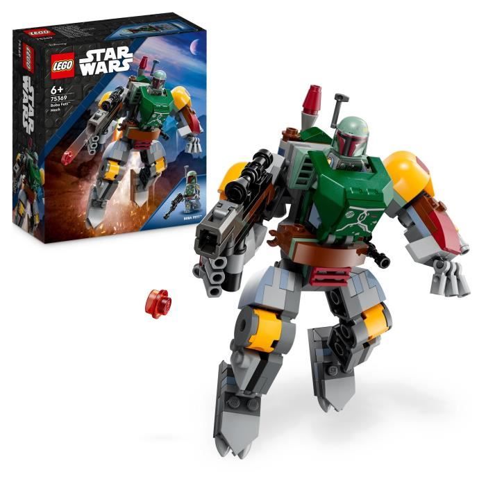 lego® star wars 75369 le robot boba fett, figurine à construire avec blaster lance-tenons et jetpack