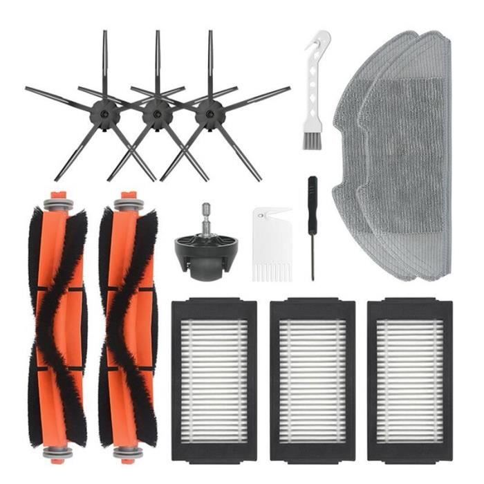 Kit Accessoires De Rechange Pour Aspirateur Xiaomi Mijia 1C - 1 Brosse Principale, 4 Brosses Latérales, 4 Filtres HEPA | Entretien Robot Aspirateur