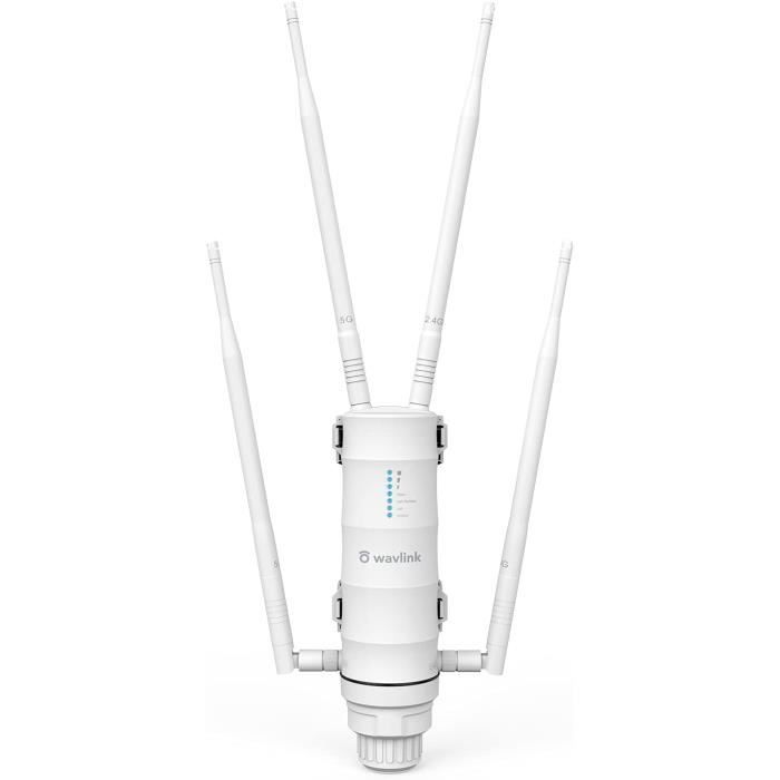 AC1200 Point daccès sans Fil Extérieur 2.4GHz & 5.8GHz Répéteur Wi-FI Extérieur Longue portée Amplificateur WiFi Compatible