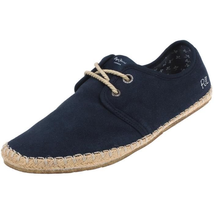 Chaussures basses toile Tourist navy nubuck Pepe jeans Bleu