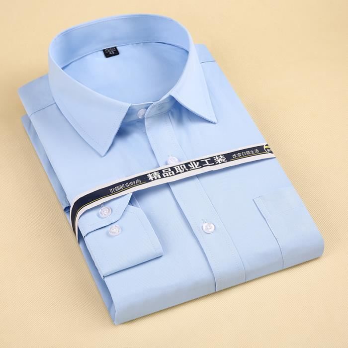 Chemise Homme UHouse Manches Longues à Carreaux Costume Chemise
