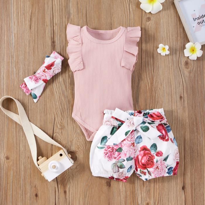 Lot De 2 Bodies/Barboteuses Sans Manches Pour Bébé Fille - Tailles 12-18 Mois - Occasion Très Bon État