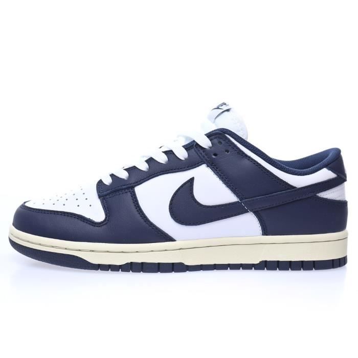 Baskets Nike Dunk Low Aged Navy Blanc - Cdiscount Chaussures