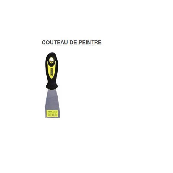 CONNEX Couteau De Peintre 40 Mm – Lame Inox Flexible, Manche Bi-matière Ergonomique