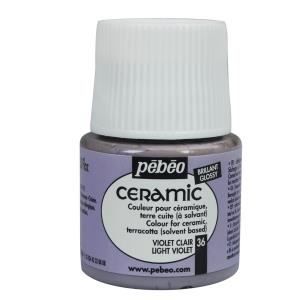 Peinture Ceramic violet clair 45ml Pebeo