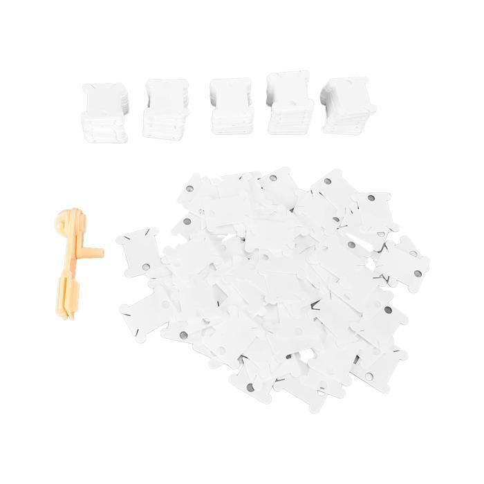 SUNNYCLUE Lot De 200 Bobines De Fil En Plastique Transparent - Enrouleurs Avec Fentes Pour Couture, Tricot Et Artisanat