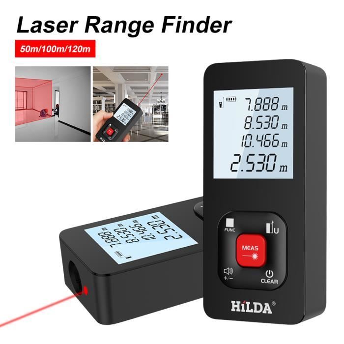 Télémètre Laser 100m - Compteur Mesure de Distance Point - Mètre Laser  numérique portable - USB Charge - Précision ±2mm - Cdiscount Bricolage