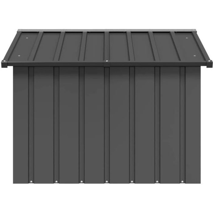 Comparer les prix de LEX Niche pour chien Anthracite 116,5x103x81,5 cm Acier galvanisé - Qqmora - OVN29925