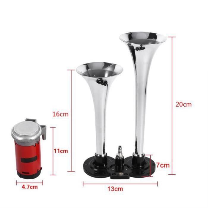 Double Klaxon à Air Comprimé Rivco Noir 1500 VL Intruder 1998/2004