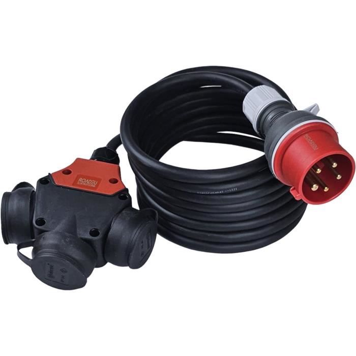 Adaptateur De Courant Haute Tension Cee, Prise Cee 16A, Adaptateur 380V À 220V 10M, Couplage 3X