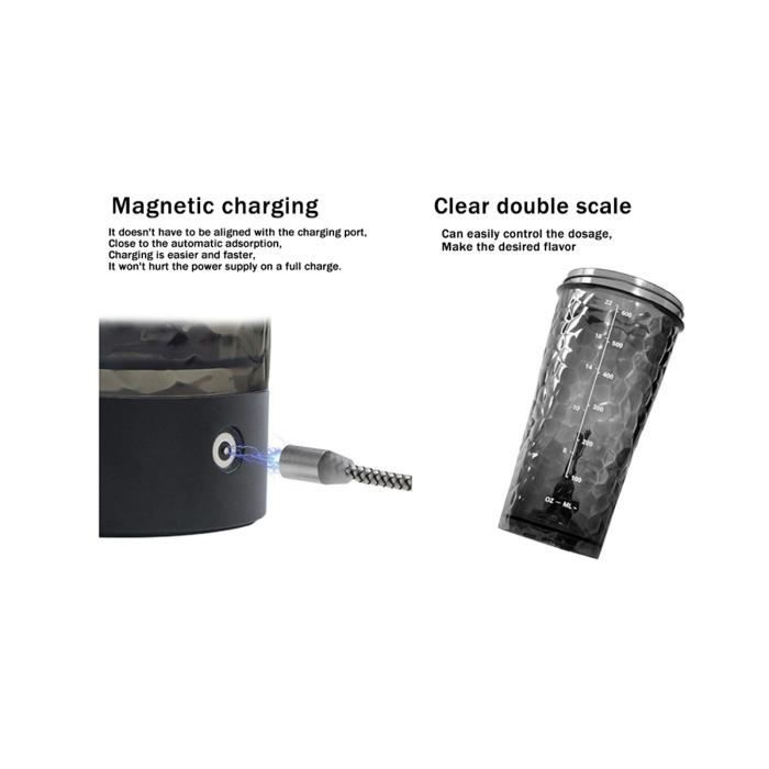 Blender Portable Rechargeable - Mixeur Multifonction Pour Jus Et Smoothies,Gourde Isotherme 480ml Avec Paille Pour Sport Voyage Randonnée Maison