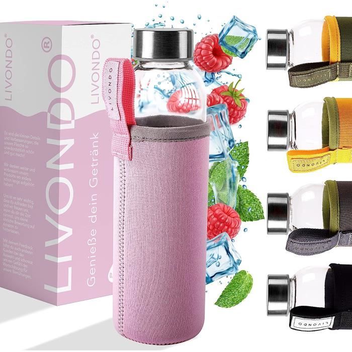 Grand Bocal En Verre Avec Bouchon à Vis - Usage Polyvalent - 2 Pièces