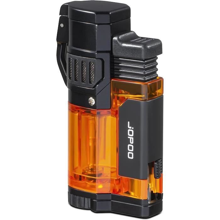 JOPOO Briquet Tempête Chalumeau Rechargeable – Flamme Jet Puissante Anti-Vent Pour Outdoor, Barbecue, Camping (Sans Gaz)