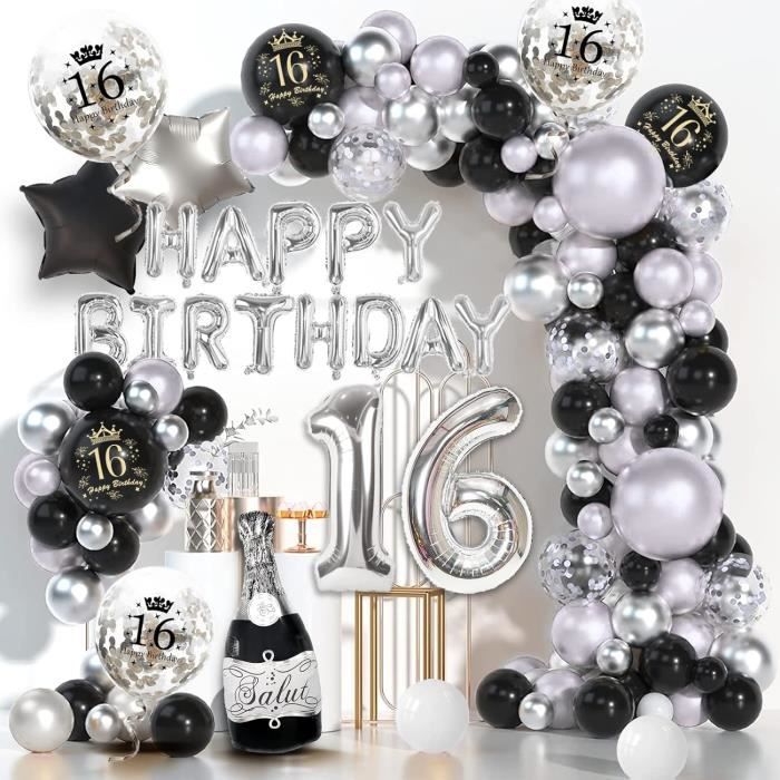 Écharpes Anniversaire "Birthday Bitch" - 2PCS Noir Paillettes - Cadeau Femme