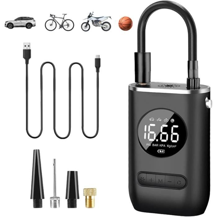 Compresseur Air Portable 150PSI - Gonfleur Pneus Sans Fil - écran LCD - Voiture, Velo
