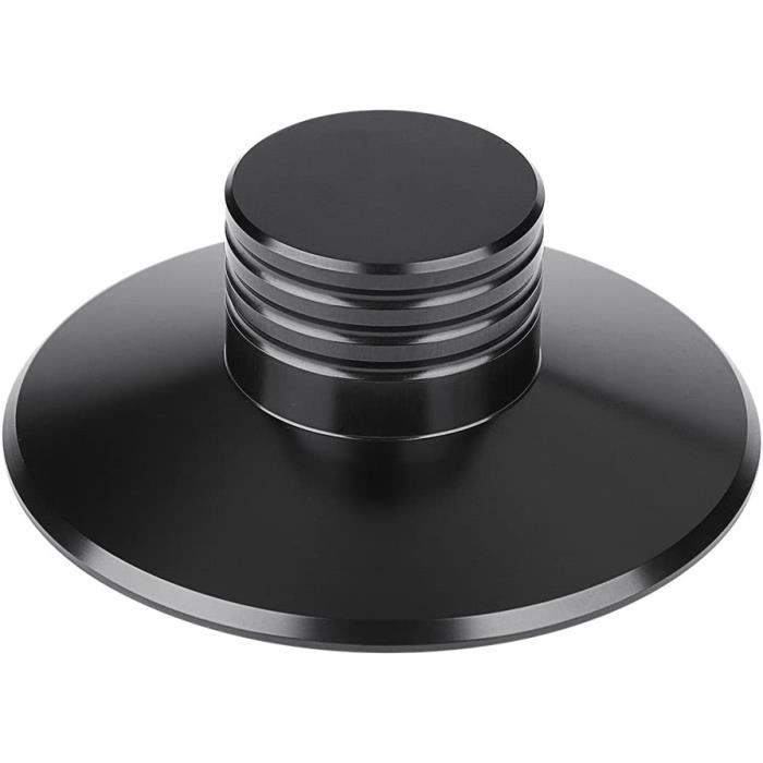 Stabilisateur Platine Vinyle YEHEI 60Hz - Alliage Aluminium Noir Pour Régularité Et Amélioration Sonore - Compatible Plupart Platines