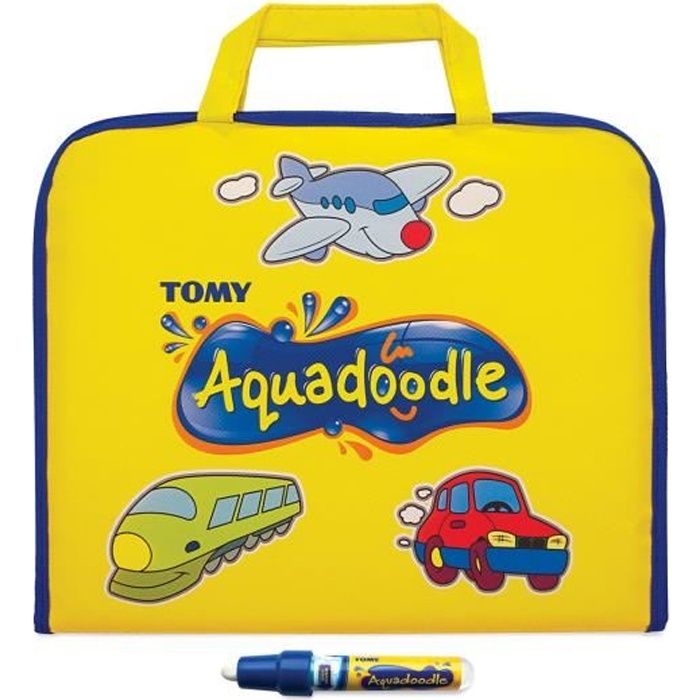 Valisette AQUADOODLE - TOMY - Jaune - Pour Enfant à partir de 18 mois - Stylo à eau pour colorier sans taches