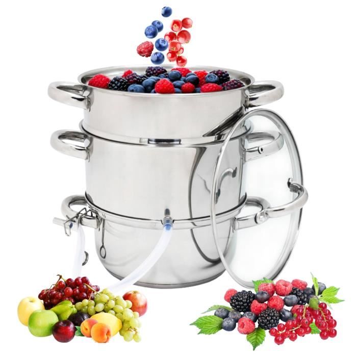 Extracteur de jus à vapeur Acier inoxydable 8L Cuiseur à vapeur de fruits Induction - Topfann
